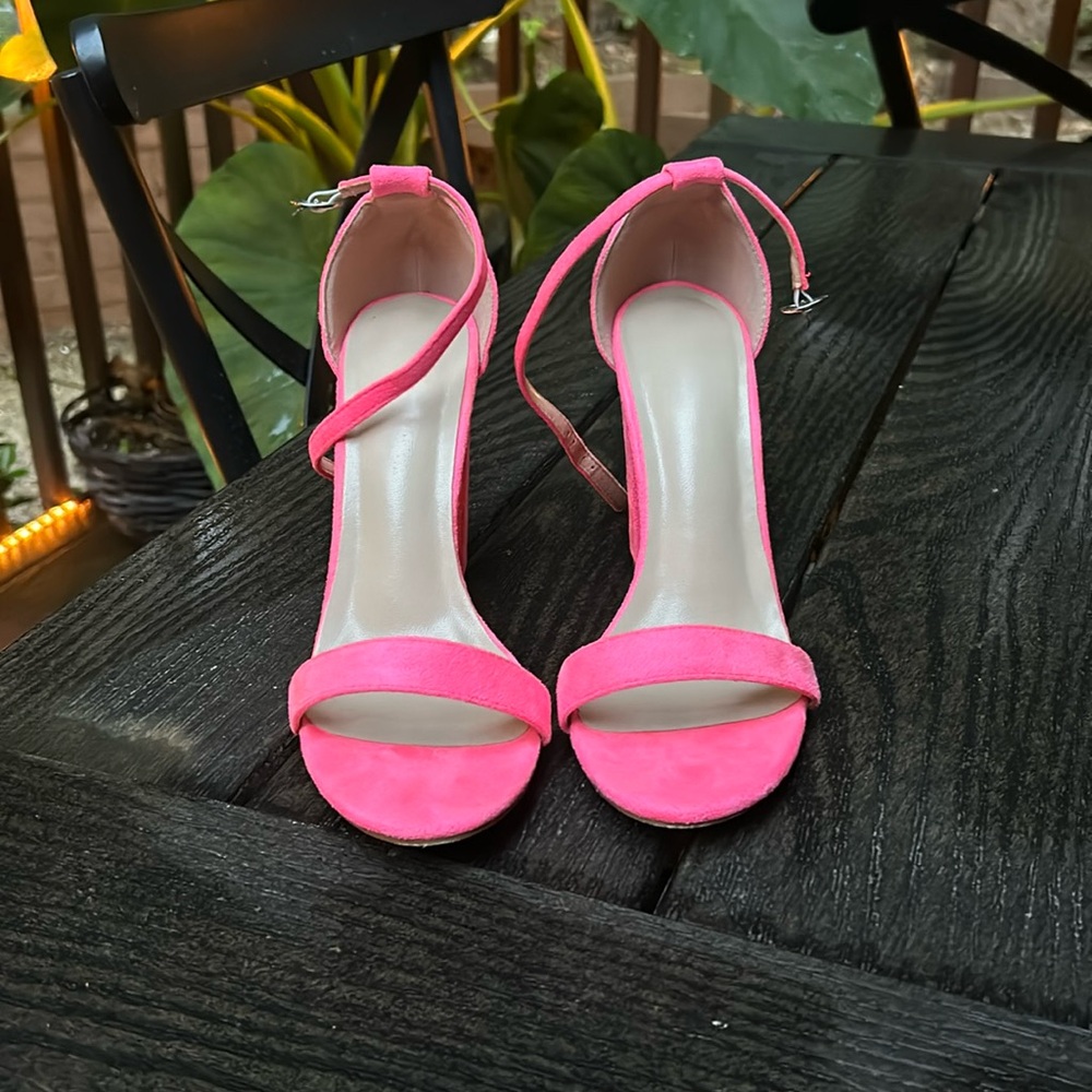 Barbie pink block heels